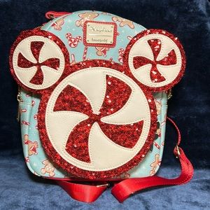 Loungefly Disney park’s Christmas Mickey mini backpack